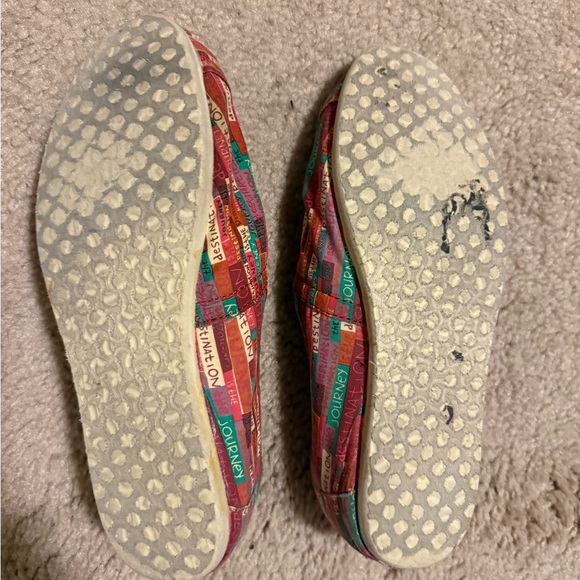 TOMS Colorful Text Pattern Slip-Ons - Picture 3 of 3